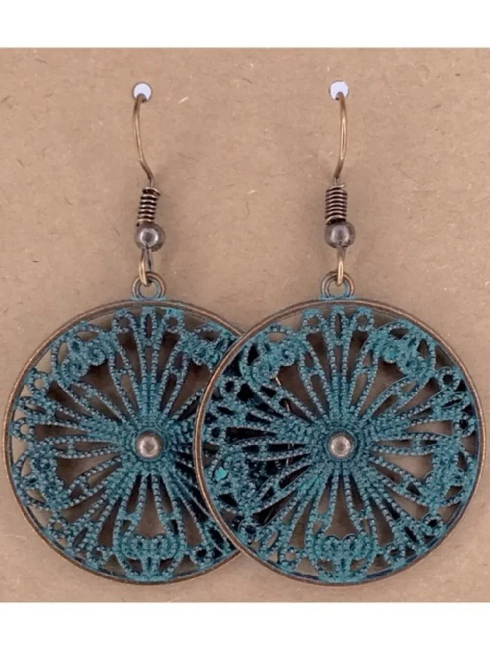 Elegant Teal Filigree Earrings Fashion Jewelry Accessories